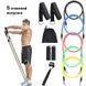 Еспандер гума для зарядок exercise pipe, еспандер гумовий джгут вправи, Фітнес гумки 5 в 1 ws79339 фото 22