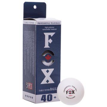 Набор мячей для настольного тенниса FOX 40+ 3star T005 3шт белый T005 фото