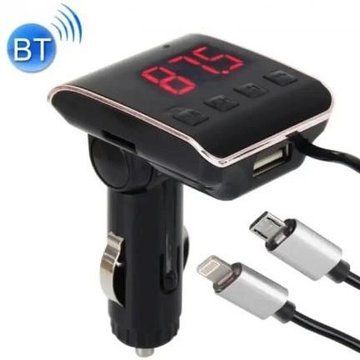 FM модулятор HZ H22 BT для авто с Bluetooth, Авто трансмиттер от прикуривателя, Блютуз фм передатчик ws25425 фото