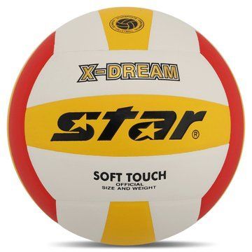 Мяч волейбольный STAR X-DREAM VB4025-34 №5 PU белый-желтый-красный VB4025-34 фото