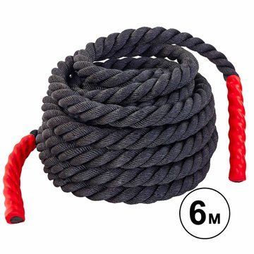 Канат для кроссфита Combat Battle Rope Zelart FI-5311-6 6м черный FI-5311-6 фото