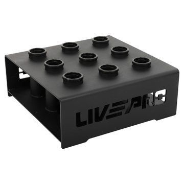 Стійка вертикальна для Олімпійських грифів на 9 штук LiveUp LP8874 44х44х16,5 см чорний LP8874 фото