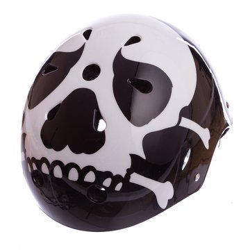 Шлем котелок защитный Zelart SKULL SK-5616-015 L-54-56 черный-белый SK-5616-015 фото
