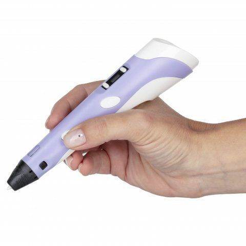 3D ручка Smart 3D Pen 2 c LCD дисплеем, Ручка для объемного рисования, Детская 3д ручка. Цвет: фиолетовый ws78385-2 фото