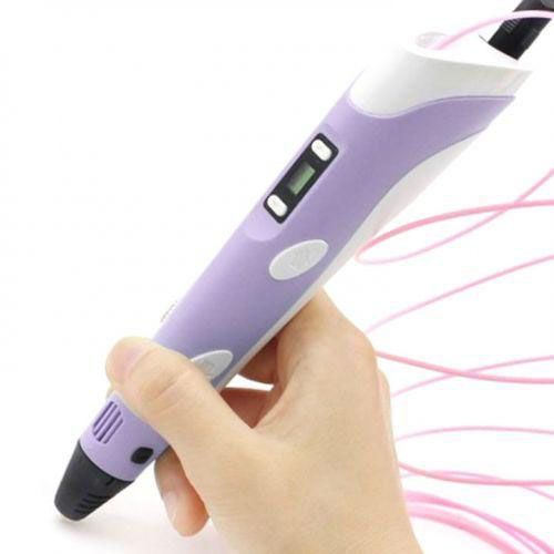3D ручка Smart 3D Pen 2 c LCD дисплеем, Ручка для объемного рисования, Детская 3д ручка. Цвет: фиолетовый ws78385-2 фото