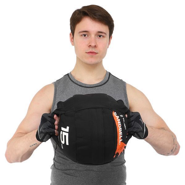 Насыпная гиря песочная без наполнителя SandBell Crossfit Zelart TA-7823-15 максимальный вес до 15кг черный TA-7823-15 фото