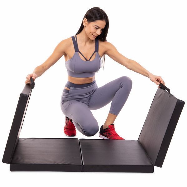 Коврик-мат спортивный складной для упражнений Exercise mat Zelart MAT FI-3564 размер 180x60x5см черный FI-3564 фото