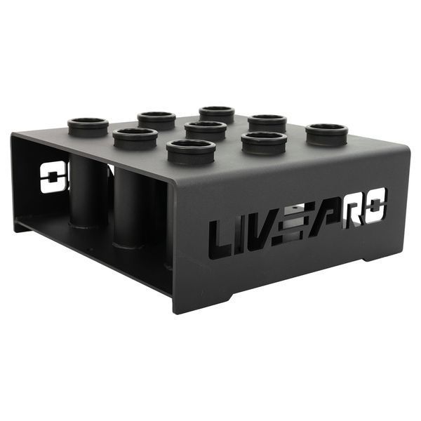 Стійка вертикальна для Олімпійських грифів на 9 штук LiveUp LP8874 44х44х16,5 см чорний LP8874 фото