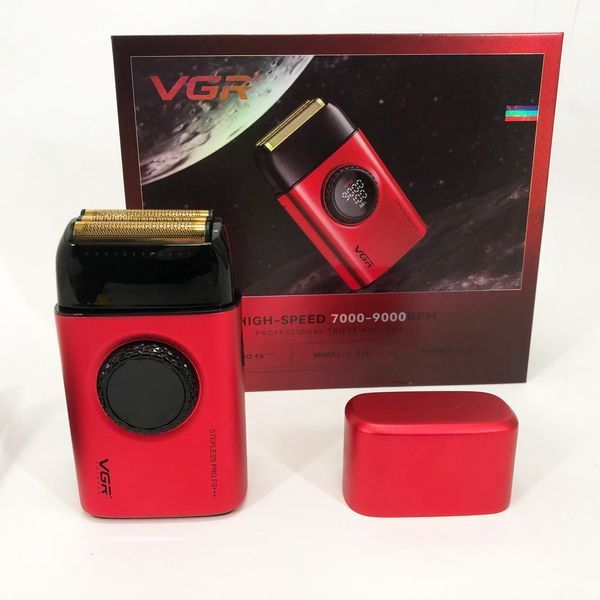 Електробритва VGR V-378 RED шейвер, подвійне лезо, регулювання потужності 7000-9000 RPM. Колір: червоний ws68449 фото