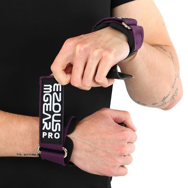 Накладки для подтягивания и тяги GRIPPS PRO EZOUS D-06 2шт фиолетовый-черный D-06 фото