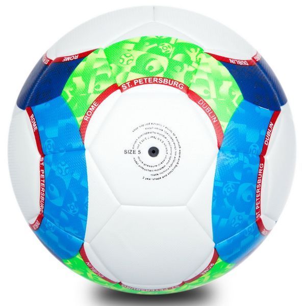 Мяч футбольный SP-Sport EURO 2020 AC5998 №5 PU белый-синий-салатовый AC5998 фото