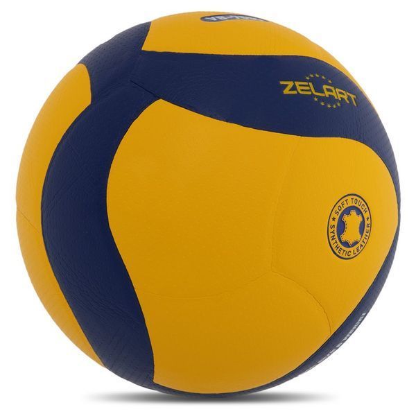Мяч волейбольный ZELART VB-7550 №5 PU желтый-синий VB-7550 фото