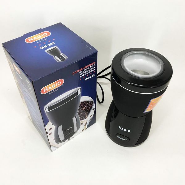 Кофемолка MAGIO MG-205 200 Вт, Кофемолка бытовая электрическая, Портативная кофемолка, Измельчитель кофе ws36422 фото