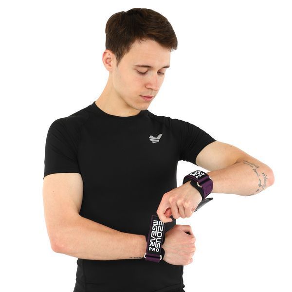 Накладки для подтягивания и тяги GRIPPS PRO EZOUS D-06 2шт фиолетовый-черный D-06 фото