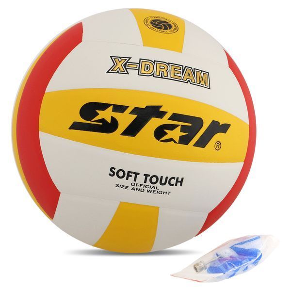 М'яч волейбольний STAR X-DREAM VB4025-34 №5 PU білий-жовтий-червоний VB4025-34 фото