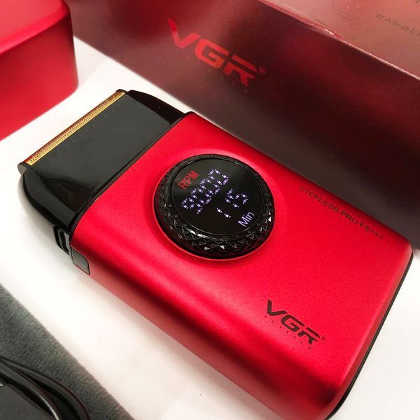 Електробритва VGR V-378 RED шейвер, подвійне лезо, регулювання потужності 7000-9000 RPM. Колір: червоний ws68449 фото
