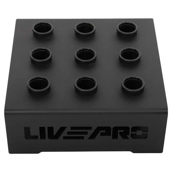 Стійка вертикальна для Олімпійських грифів на 9 штук LiveUp LP8874 44х44х16,5 см чорний LP8874 фото