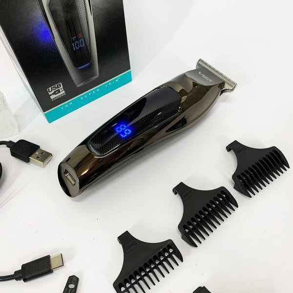 Машинка для стрижки волосся VGR V-070 Тример акумуляторний з USB та індикатором зарядки ws14758 фото