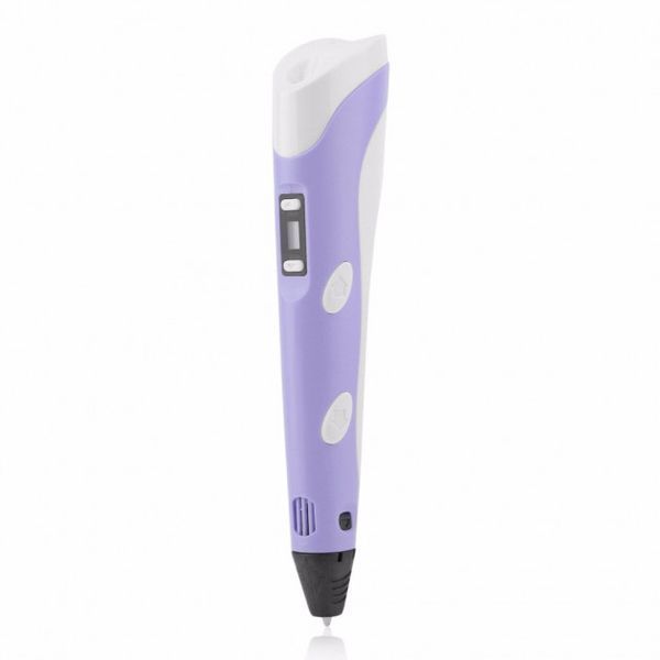 3D ручка Smart 3D Pen 2 c LCD дисплеем, Ручка для объемного рисования, Детская 3д ручка. Цвет: фиолетовый ws78385-2 фото