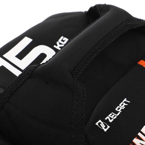 Насыпная гиря песочная без наполнителя SandBell Crossfit Zelart TA-7823-15 максимальный вес до 15кг черный TA-7823-15 фото