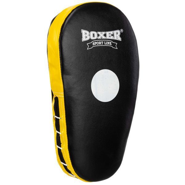 Лапа боксерская прямая тренировочная удлиненная кожа BOXER 2006-01 38х18х4,5см 2штуки цвета в ассортименте 2006-01 фото