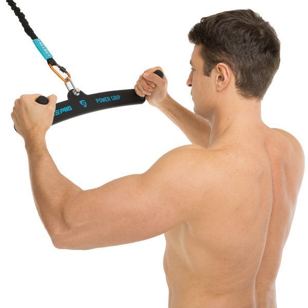 Рукоятка для тяги со средним хватом Mid grip нескользящее покрытие LiveUp LP8329 53см черный LP8329 фото