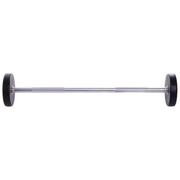 Штанга неразборная с фиксированным весом прямая полиуретановая Zelart Urethane Barbell TA-2689-20 длина-104см 20кг черный-салатовый TA-2689-20 фото