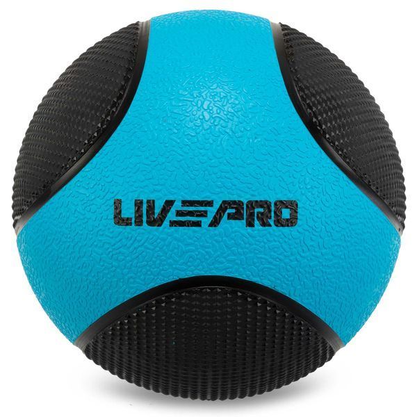 М'яч медичний медбол Medicine Ball LiveUp LP8112-7 7кг чорний-синій LP8112-7 фото