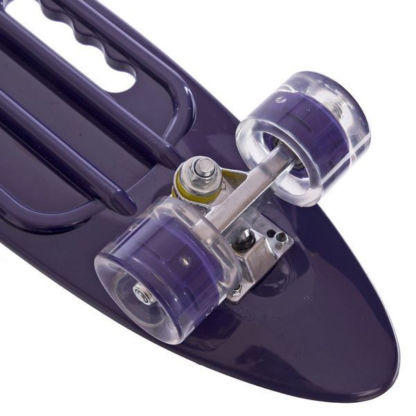 Пенні борд Penny Board круїзер пластиковий з колесами які світяться та ручкою для перенесення 24' SP-Sport HB-31B-2 темно-фіолетовий HB-31B-2 фото