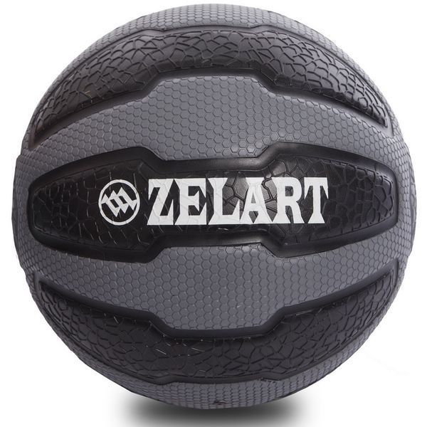 Медбол м'яч медичний Medicine Ball Zelart FI-0898-10 10кг чорний-сірий FI-0898-10 фото