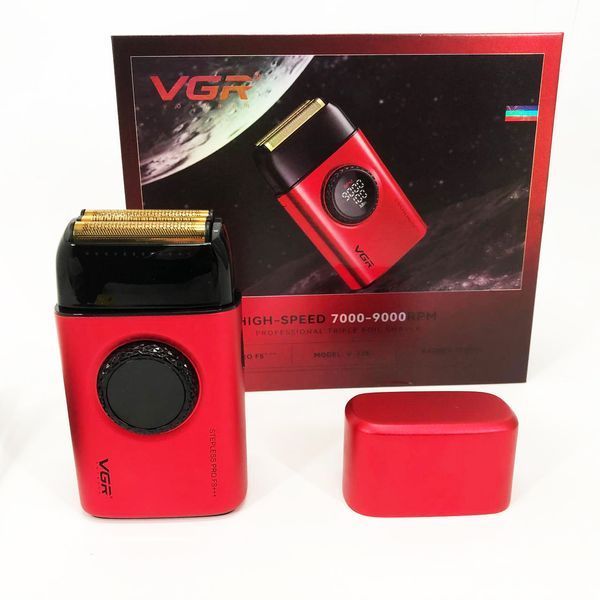 Електробритва VGR V-378 RED шейвер, подвійне лезо, регулювання потужності 7000-9000 RPM. Колір: червоний ws68449 фото
