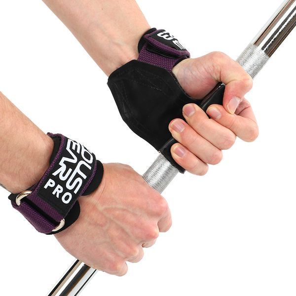 Накладки для подтягивания и тяги GRIPPS PRO EZOUS D-06 2шт фиолетовый-черный D-06 фото