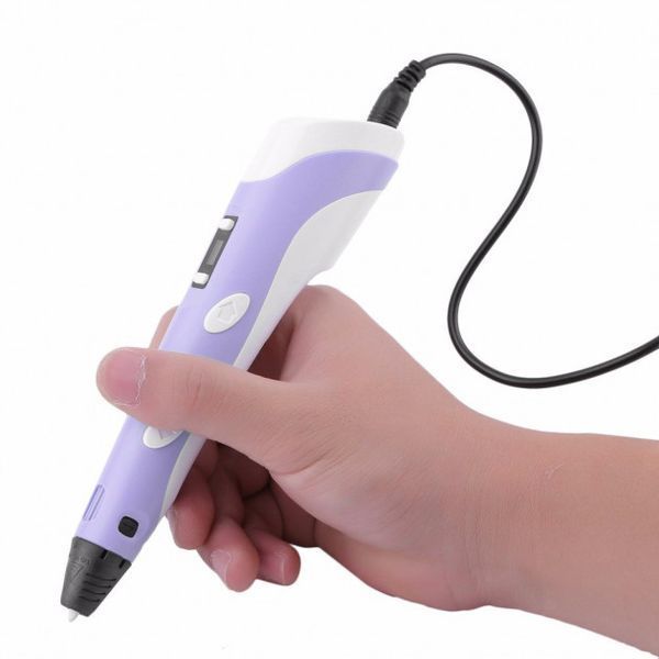 3D ручка Smart 3D Pen 2 c LCD дисплеем, Ручка для объемного рисования, Детская 3д ручка. Цвет: фиолетовый ws78385-2 фото