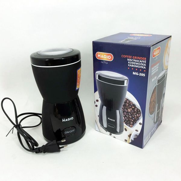 Кофемолка MAGIO MG-205 200 Вт, Кофемолка бытовая электрическая, Портативная кофемолка, Измельчитель кофе ws36422 фото