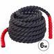 Канат для кросфіту Combat Battle Rope Zelart FI-5311-6 6м чорний FI-5311-6 фото 1
