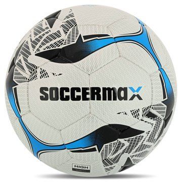 М'яч футбольний професійний SOCCERMAX FB-4210 №5 PU білий-синій FB-4210 фото