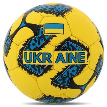 Мяч футбольный BALLONSTAR UKRAINE FB-7986 №5 PU желтый-синий FB-7986 фото