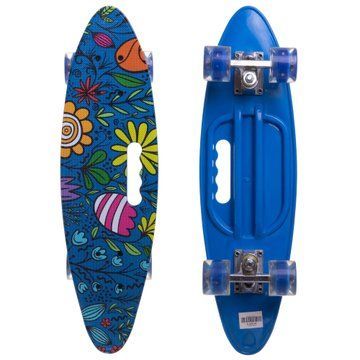Пенни борд Penny Board круизер пластиковый со светящимися колесами и ручкой для переноски 24' SP-Sport SK-885-14 синий SK-885-14 фото