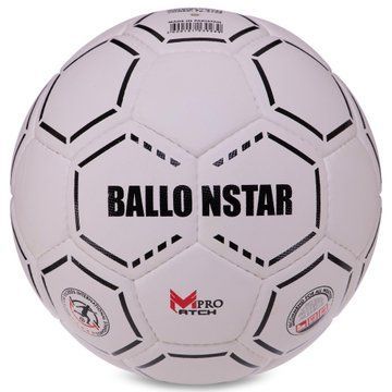 М'яч футбольний HYBRID BALLONSTAR FB-3130 №5 PU білий-чорний FB-3130 фото