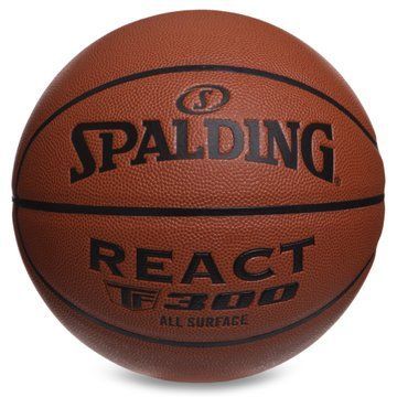 Мяч баскетбольный SPALDING REACT TF300 76846Y размер 7 оранжевый 76846Y фото