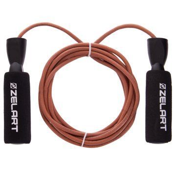 Скакалка кожаная Zelart FI-2562 2,75м коричневый FI-2562 фото