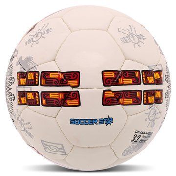 М'яч футбольний SOCCER STAR SHINE FB-4492 №5 PU білий FB-4492 фото
