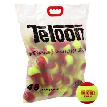 М'ячі для великого тенісу TELOON KIDS 70 Stage-3 48шт червоно-салатовий Stage-3 фото