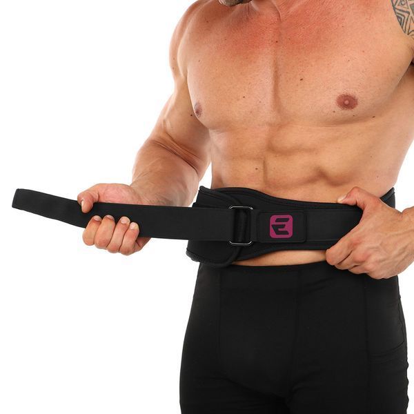 Пояс атлетический текстильный EZOUS WEIGHT LIFTING BELT O-05 спинка-12см размер S-L черный O-05 фото