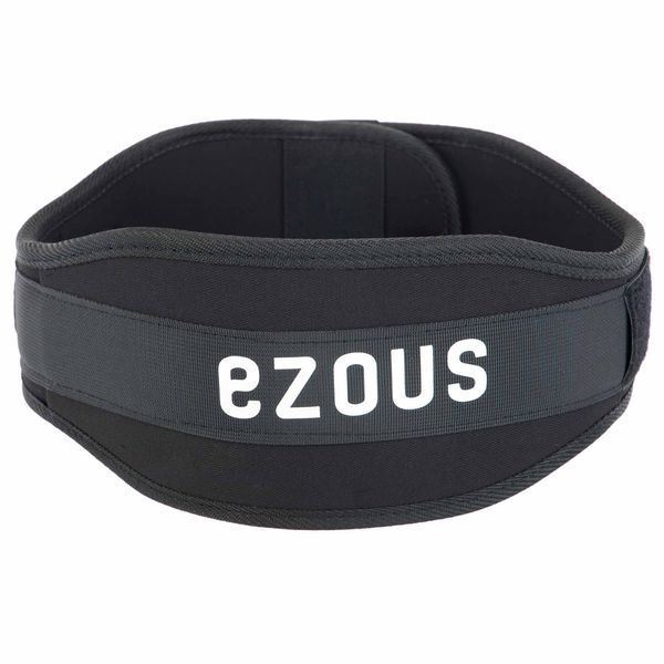 Пояс атлетический текстильный EZOUS WEIGHT LIFTING BELT O-05 спинка-12см размер S-L черный O-05 фото