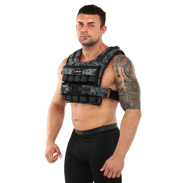 Жилет утяжелитель с регулируемым весом Zelart WEIGTH VEST TA-7817-20 вес-1-20кг камуфляж TA-7817-20 фото