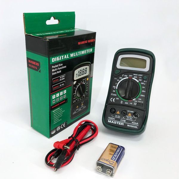 Мультиметр универсальный цифровой тестер Mastech MAS830L, тестер профессиональный, для дома ws95374 фото