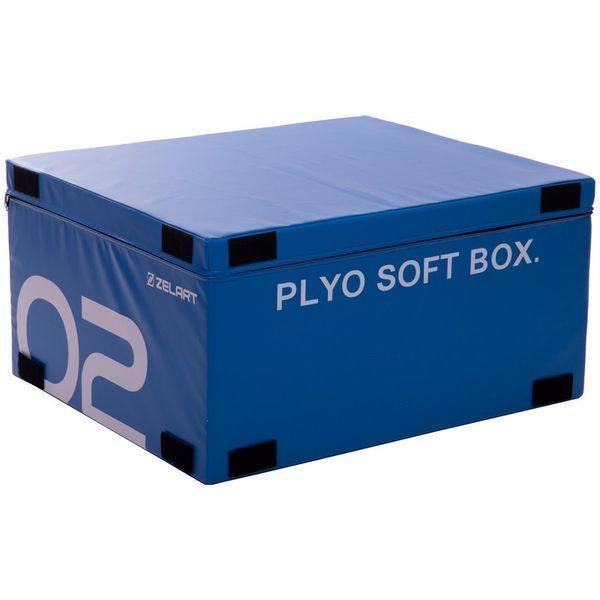 Бокс плиометрический тумба для кроссфита Плиобокс набор 3 бокса Plyo boxes Zelart FI-3634 3шт 90х75х30/45/60см зеленый, синий, красный FI-3634 фото