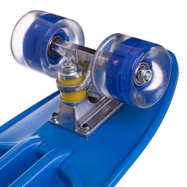 Пенні борд Penny Board круїзер пластиковий з колесами які світяться та ручкою для перенесення 24' SP-Sport SK-885-14 синій SK-885-14 фото
