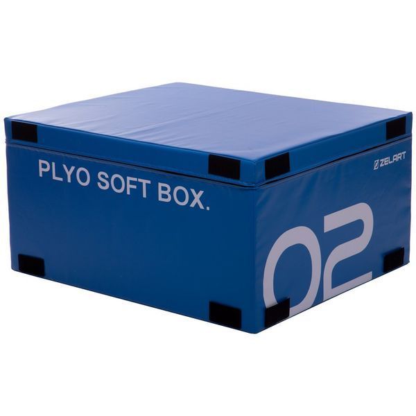 Бокс плиометрический тумба для кроссфита Плиобокс набор 3 бокса Plyo boxes Zelart FI-3634 3шт 90х75х30/45/60см зеленый, синий, красный FI-3634 фото